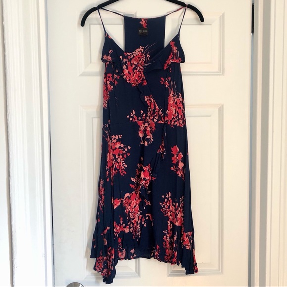 free press | navy and coral dress - Picture 3 of 5